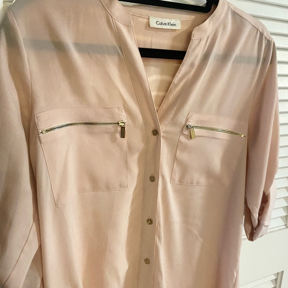 Calvin Klein Blush Pink Blouse